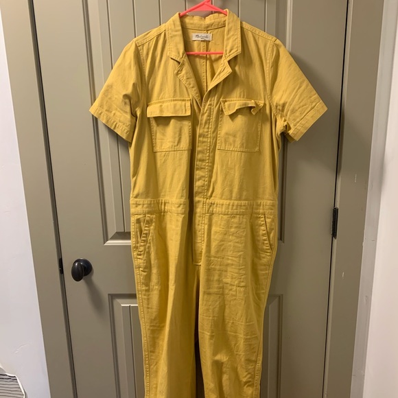 madewell yellow jumpsuit
